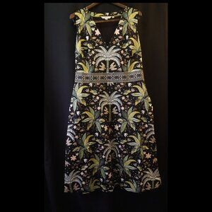 Boden size US 12R/UK 16R palm trees and birds summer dress
